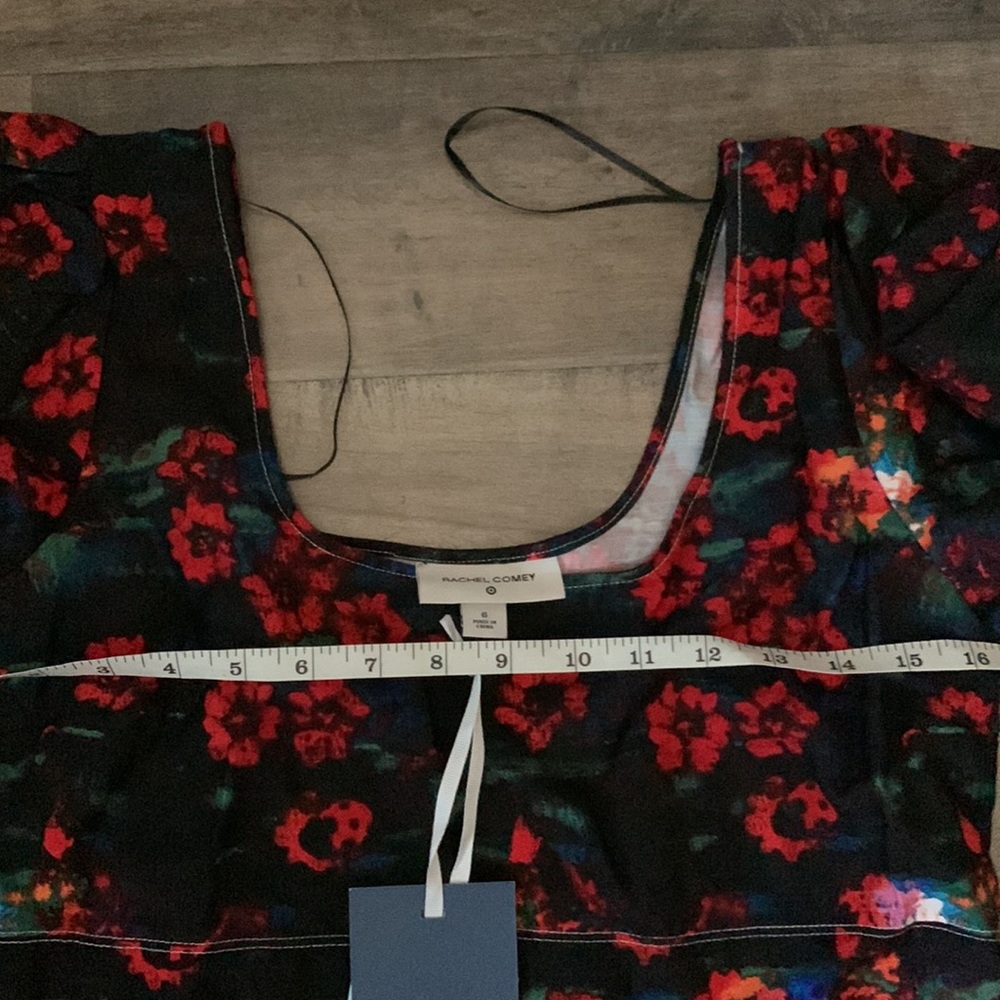 NWT RACHEL COMEY KODAK RED FLORAL MAXI DRESS - Picture 7 of 7